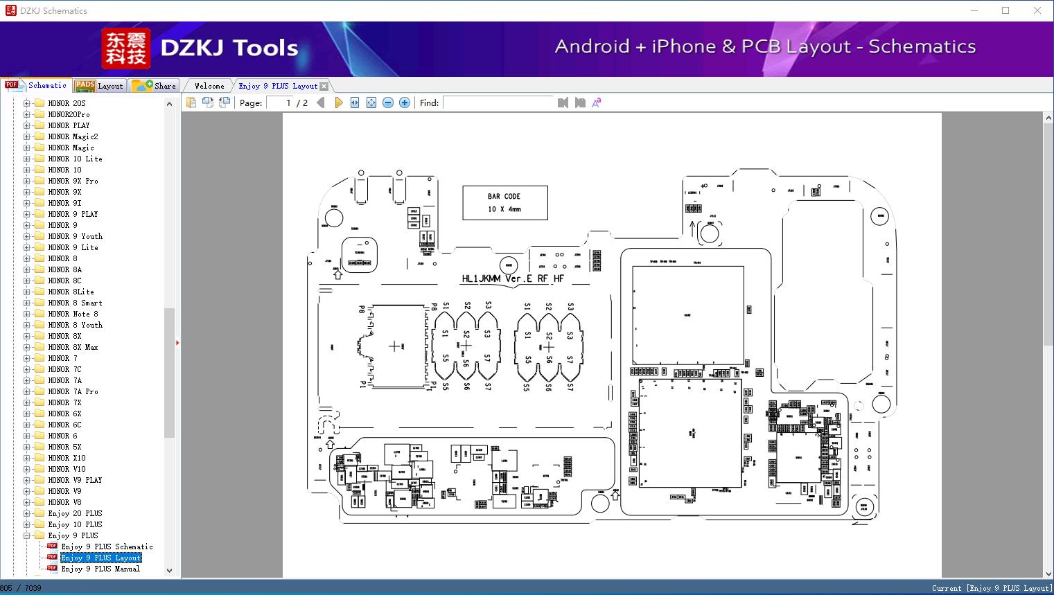 Enjoy 9 PLUS Layout